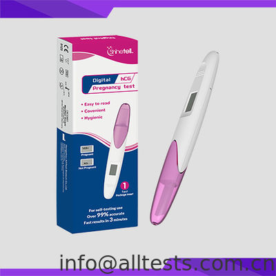 Bom preço Teste digital de gravidez HCG Auto-teste Operação rápida por um passo on-line