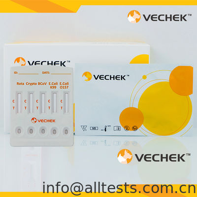 Bom preço Rotavirus+Cryptosporidia+Coronavirus+E. Coli K99 +E. Coli O157 Antigen Combo Rapid Test Cassette (Feces) on-line