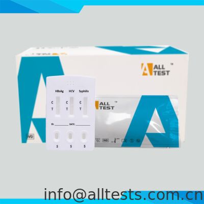Bom preço Caixa de teste rápido combinado HBsAg/HCV/Sifilis (sangue completo/sero/plasma) on-line