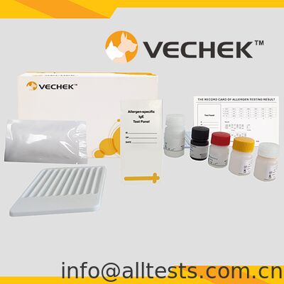 Bom preço Kit de Teste Rápido de Anticorpos IgE Específicos para Alérgenos Caninos, Tempo de Leitura de 36 Minutos para Detecção Qualitativa em Embalagem de 10 Testes on-line