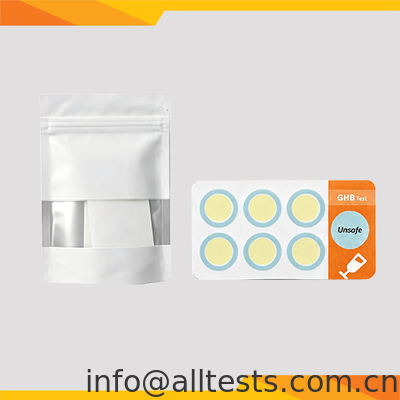 Bom preço Teste de verificação de bebidas Adesivo de teste de GHB com tempo de leitura de 1 segundo e tamanho de kit de 6T para detecção rápida de GHB on-line