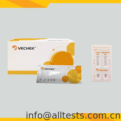 Bom preço Anticorpo de Lyme + Anticorpo de Leptospira Combo Rapid Test Cassette para uso veterinário com tempo de leitura de 10 minutos e alta precisão para amostra de sangue integral / soro / plasma on-line